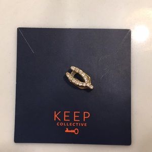 KEEP Collective Gold Pavé Wishbone